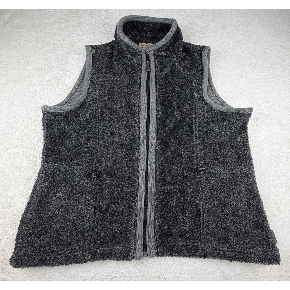 Woolrich Women's XL Onyx Heather‎ Gray Full Zip Vest Outdoor 7214